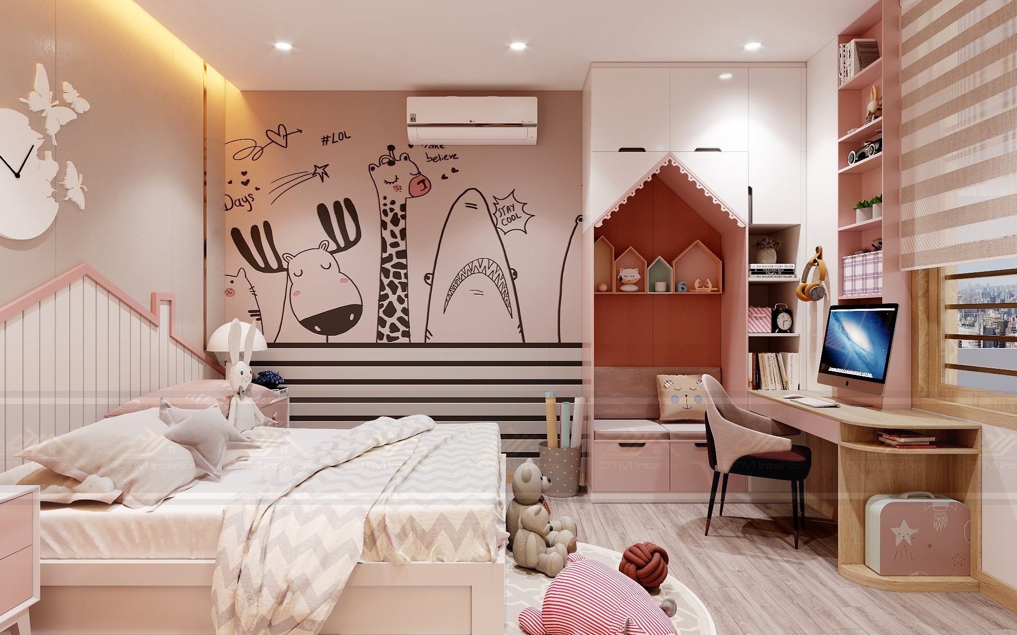 Giường ngủ bé gái